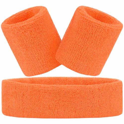 Tumurup Muñequera Años 80, Accesorios Deportivos Estilo 80s y 90s para Hombres y Mujeres, Fiesta Neón, Fiesta Temática, Carnaval