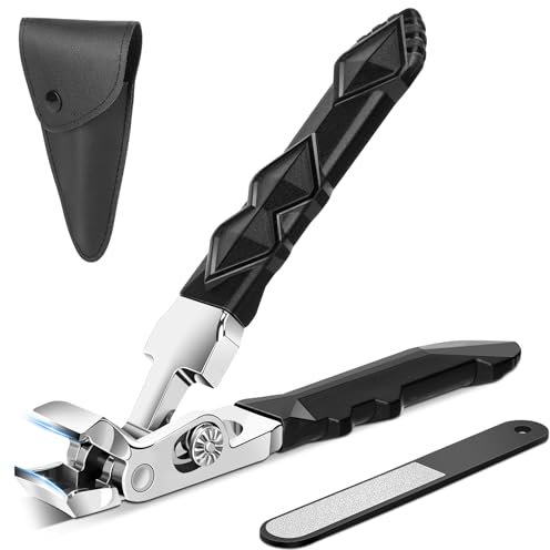 Euqvunn Tagliaunghie, Tronchesino unghie professionale Spesse per Unghie Delle Mani e Piedi,Tronchesino Unghie Piedi Spesse, Forbici Tagliaunghie in Acciaio Inox per Anziani