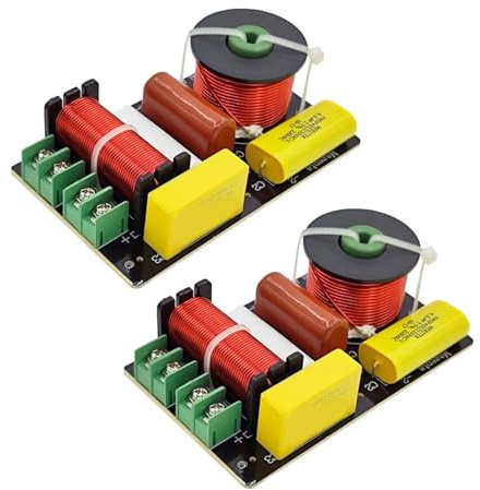 Giwnhvx Lot de 2 séparateurs de fréquence HiFi 2 voies 200 W 2800 Hz pour haut-parleur Aurelia Filtre Crossover Audio Home Cinéma DIY
