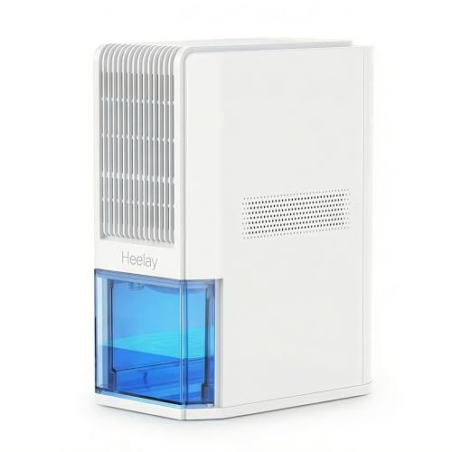 Heelay 2000ML Elektrischer Luftentfeuchter - 1,3L/Tag | Abtaufunktion (Entfeuchtung Auch <15 °C) Entfernt Effektiv Schimmel und Gerüche,Geeignet FüR Badezimmer, Keller Und Schlafzimmer (Q22)