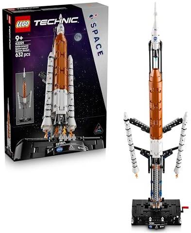 LEGO Technic La Fusée SLS NASA Artemis - Jouet Interactif STEM avec 4 Astronautes & Fonction de Séparation - Idée de Cadeau d'anniversaire pour Garçon ou Fille dès 9 Ans 42221