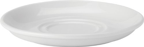 Utopia E80015 Pure Double Well Saucer, 6, 15 cm, White (Pack of 24)