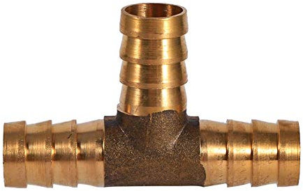 Connecteur de Tuyau de Carburant à 3 voies en t Raccord Tuyau Essence Adaptateur de Tuyau Joint de Jointure de Tuyau de Menuisier en Laiton (12mm)