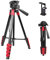 CAMBOFOTO 172cm Professional Tripod, Aluminum Alloy with Clamp and Carry Bag (Compatible with Smartphones/Tablets/DSLR)