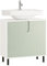 SoBuy Waschbeckenunterschrank 60 cm breit Badunterschrank mit Verstellbarer Ablage Badezimmer Unterschrank für Waschbecken, Badmöbel Set, Gäste WC Schrank 60x30x60 cm BZR139-GR
