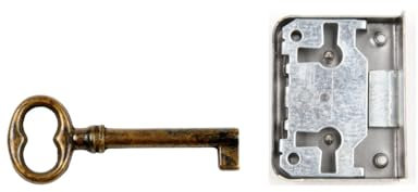 Holzando Möbelschloss 02.0022 mit Schlüssel 3016 - Dornmaß 25mm - Halmlänge 42mm