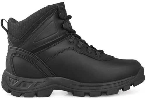 QUNLON Bottes de Randonnée Homme Imperméable Chaussures de Trekking Promenades pour Homme Antidérapant Chaussures Montantes de Randonnée homme Chaussures de Travail en Plein Air Anti-crevaison-45EU