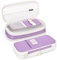 Mamowla Estuche Escolar de Grande Capacidad Expandible, Estuches Lápices Multifuncional con Cremallera, Portable Lapicero para Niña, Niños, Adolescentes, Estudiantes（Morado）