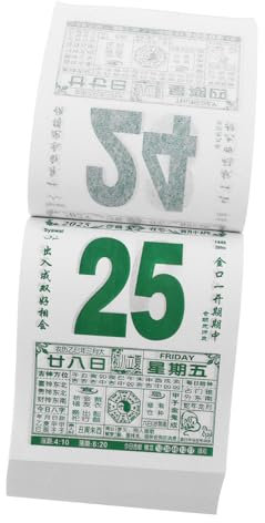 Veemoon Chinesischer Kalender 2025 Hängende Wandkalender Mondjahr Schlange Frühlingsfest Akademischer Jahreskalender