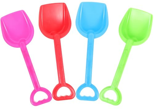 HEMOTON Palas de Arena para Niños Juguetes de Playa 32 Cm Plástico Colores Surtidos Set de 4 Piezas Adecuado para Jardín Exterior y Juegos en Verano Color Aleatorio