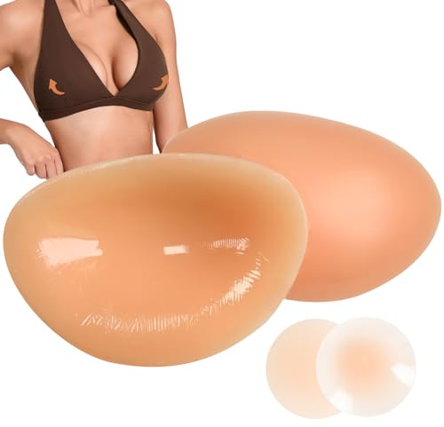 POMAMZ Självhäftande push-up-inlägg för bh | återanvändbara osynliga silikon-bh-inlägg med naturlig lyftning, för bikini/sport/bh-hållare
