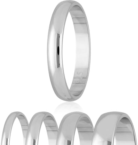 Treuheld® 925 Silber Ring - Größe 58 (18), Breite 4mm - Damen & Herren - glänzend - Geburtstag, Vorsteckring, Verlobung, Sterling Ehering, Hochzeit
