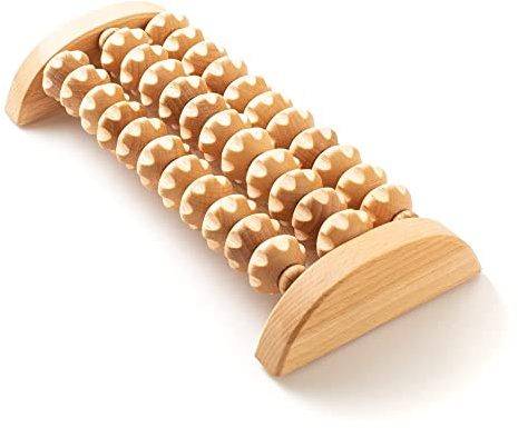 Tuuli Accessories massage rulle massagerulle massageapparat fot fotmassageapparat fotrulle fotmassage av trä 26 x 12 cm