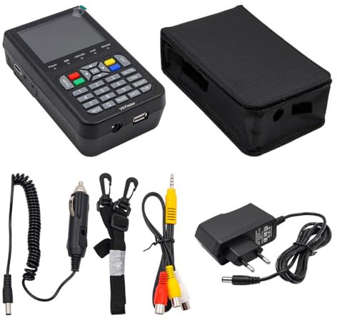 CENPEK V9 Satellite Finder Digital Finder Meter Satellitenerkennung DVB-S/S2-Signalempfänger-Decoder unterstützt H.265 mit 3,5-Zoll-LCD-Digitalanzeige