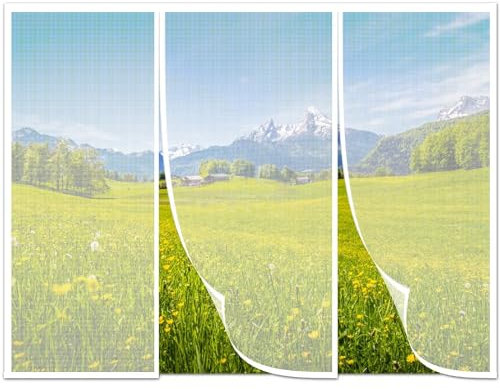 170x210cm Magnet Fliegengitter Tür,Insektenschutz Balkontür Magnet Fliegenvorhang Ohne Bohren für Wohnzimmer und Schiebetür,Weiß