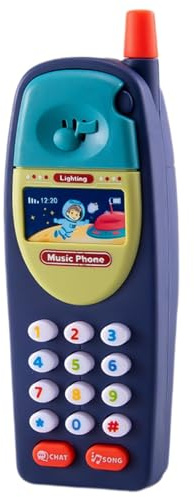 Téléphone Jouet pour Tout-Petits, Jouet téléphonique - Les Jouent au téléphone avec Un Son et Une lumière apaisants - Téléphone interactif pour, Jouet de Narration favorisant Le développement