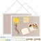 MIVIDE 2 Stück Pinnwand Kork Leinen mit Holzrahmen, Pinnwand Kork 30x40 cm mit 16 Pinnnadeln, Pinwand mit Weiß Holzrahmen für Wand Dekoration Aufhängen, Schule, Zuhause, Büros, Küche
