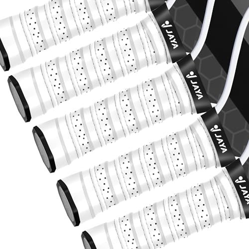 JAYA Extra-Length Pickleball Paddle Grip Tape, Pack of 5 Pickleball Overgrip Wrap, Multicolor