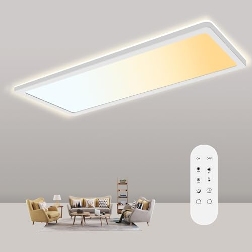 Goodjoo 22W Deckenlampe LED Deckenleuchte Dimmbar 2800LM, 58x20cm, IP44