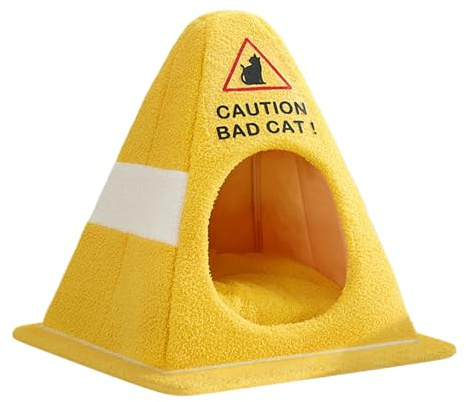 Zetqhuu Cama para Mascotas - Cueva para Gatos con Forma de Barrera para Felinos de Interior,Suave De Peluche Casa Tienda para Mascotas,para Apartamento Sala de Estar Dormitorio