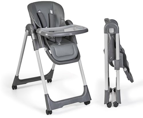 Ms BabyWorld - Trona Para Bebe Evolutiva Tasty | 7 Posiciones De Altura y 3 De Reclinación | Bandeja Extraíble y Reposapiés Regulable | Portatil, Plegable, Hasta 3 años