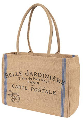 KAF Home Jute Market Tote Bag with Handles (Bell Jardinere)