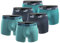 PUMA Boxershort 6er Pack Herren Basic Black Limited Edition - New Ocean - Gr. L