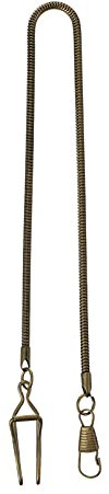 ibasenice Taschenuhrketten Watch Chain Clip Taschenuhr Ketten Vintage Weste Ketten Metall Albert Kette Fob Kette Ersatz mit Swivel 37CM Bronze Uhrenkette Vintage Taschenuhrkette
