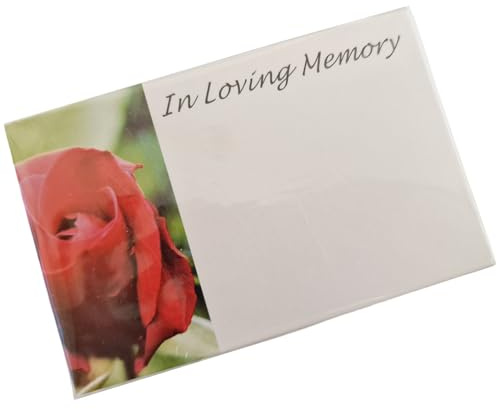 INERRA Flower Cards - Sympathy, Funeral and Remembrance Florist Message Cards - Pack of 50 (In Loving Memory 5559)