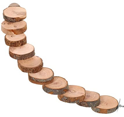 BESPORTBLE Vogelspielzeug für Sittiche Sitzstange mit Holzleiter Interaktives Klettergerüst-Spielzeug für Vögel Papageien-kletterspielzeug für Bewegungsspaß