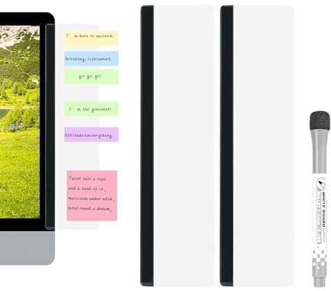 Monitor Memo Board 2 Pcs Acrylic Message Memo Boards for Computer Monitors Screen Home Office Desk Accessories with one pen