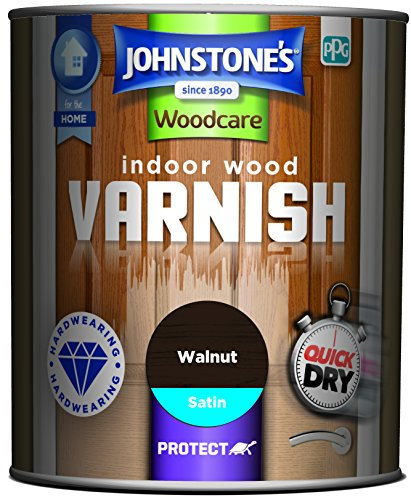 Johnstone's Woodcare Indoor Wood Varnish - Walnut 750ml