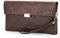 Contacts Herren Echtes Leder Ausweis Handyhalter Reißverschluss Coin Key Clutch Geldbörse Handtasche (Kaffee)