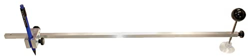 Karl Dahm Meisterzirkel l Stangenzirkel & Rundschneider in Einem l Zirkel Set mit ca. 55 cm Radius l Inkl. Druckbleistift & Saugheber I Zum Erstellen von Designs & hochwertigen Fliesenarbeiten – 12352
