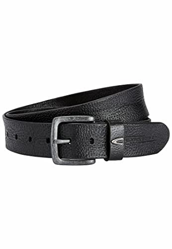 camel active Herren Ledergürtel Schwarz, menswear-XL