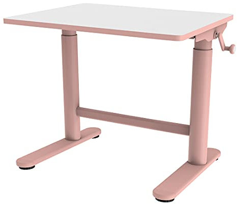 Spacetronik Kinderschreibtisch Höhenverstellbar Manuell 49-70cm - Schreibtisch Kinder mit Rucksackhaken - Tischplatte mit abgerundeten Ecken - Schülerschreibtisch SPEX101 - Einfache Montage