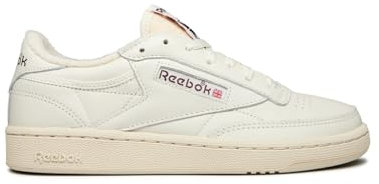 Reebok Unisex Club C 85 Vintage Sneaker, Chalk Alabas Maroon, 43 EU