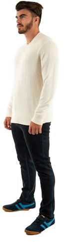 Armani Exchange Maglione Uomo Icon Project, Logo Ricamato, Bianco Sporco, M