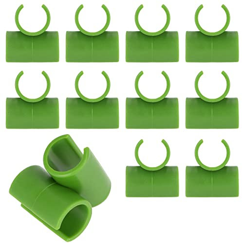 KADAX Raccordo per piante, 10 pezzi, fibbia a croce in plastica, connettore per pali da giardino, connettori per barre, anelli di supporto per piante, accessori per serra (16 mm/10 pezzi)