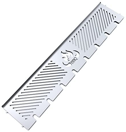 teileplus24 WR03-525-F Multifunktions- Warmhalterost | für Napoleon Gasgrill Rogue | Edelstahl | mit Logo & Drumstick Halterung