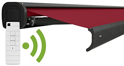 empasa Elektrische Kassettenmarkise 'Classic' Gelenkarmmarkise Markise Sonnenmarkise Sonnenschutz, komplett vormontiert, in verschiedenen Größen und Farben