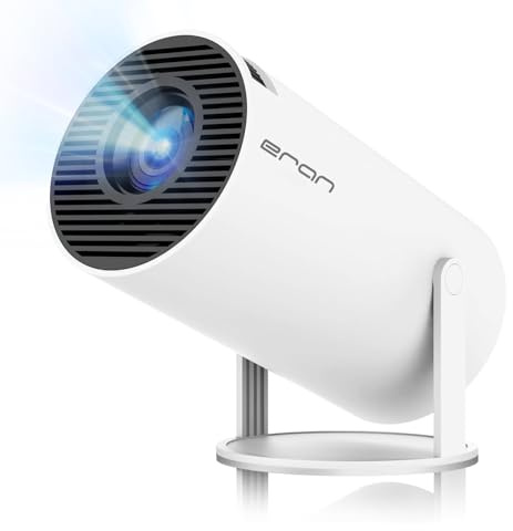 Mini Projector, HY300 PRO Portable Projector, Support 4K 1080P with Dual-Band WIFI6 5G Wireless 5.2 Bluetooth Android 13, 180° Rotatable, Auto Keystone Correction, 35-130 Screen Video Projector