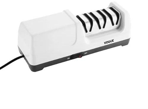 Vogue Three Stage Electric Knife Sharpener, White