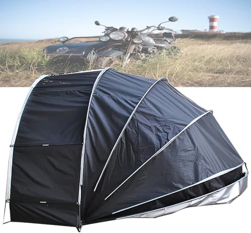 Motorcycle Shed Tent Garage for Storage - Speedway Shelters Semispiral Shell Motorbike Bike Cover Shed Green - Hanging Motorcycle Tent