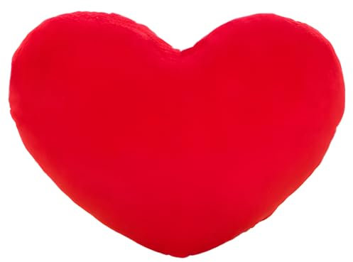 1 Stück Herzkissen, Plüschkissen, flauschiges Herz, dekoratives Kissen, niedliches herzförmiges Kissen für Sofa, Bett, Esszimmer, Geschenke für Mädchen, Valentinstagsgeschenk (Rot)