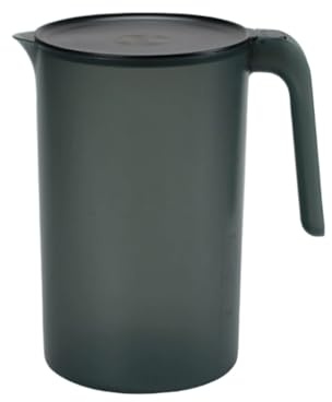Kunststoff Krug Mit Deckel, Wasserkrug Plastikkrug 2. 5L, Plastikkrug Wasserkrüge, Kunststoffkrug, Eisteekrug, Wasserkrug Mit Griff Für Tee, Säfte, Milch, Kalte Oder Heiße Getränke (Schwarz)