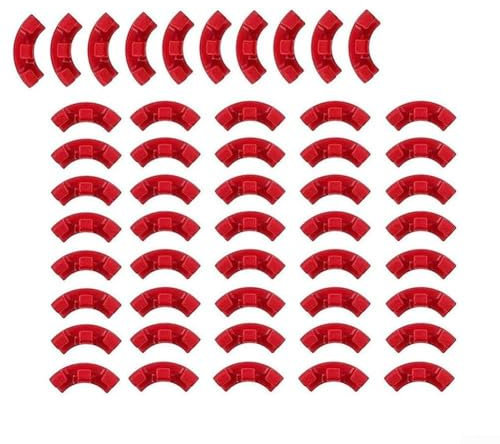 50 clip per addestramento delle piante, in plastica, piegatrici a 90 gradi, per il controllo dello stress basso, per piantare, giardinaggio, rami di vite (rosso)