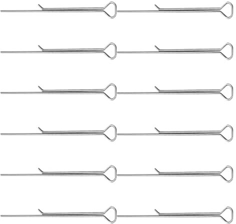 MUCKLILY 12 Pezzi Porta per Candela Clip in Ferro per Clip in Ferro per Candele Fermaglio in Ferro per a forcina Clip Porta Acciaio al Carbonio Argento