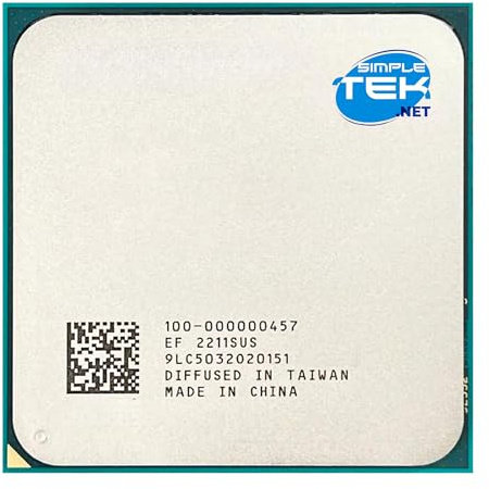 SIMPLETEK - 6-Kern-Desktopprozessor mit 12 Threads 3,6 GHz mit Boost bis zu 4,2 GHz Socket AM4 TDP 65 W Tray-Format