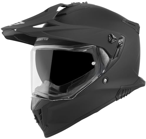 Bogotto FG-601 Enduro Helm, Schwarz Matt, Größe L, ECE 22.06